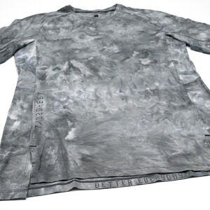 Lululemon Always Agile Shirt Mens S Gray Tie Dye Short Sleeve Diamond Dye Marble